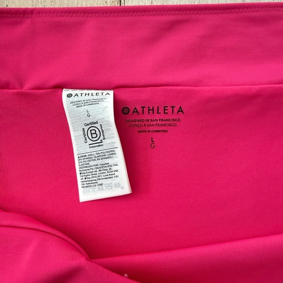 NEW WITH TAGS Athleta High-Waist Crossover Bikini Bottom – Tulip Pink Size Large - Picture 8 of 11